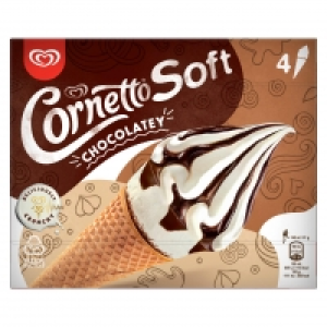 Iceland  Cornetto Soft Ice Cream Cone Chocolatey 4 x 140 ml
