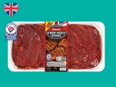 Lidl  Birchwood 8 Sriracha British Beef Sizzle Steaks