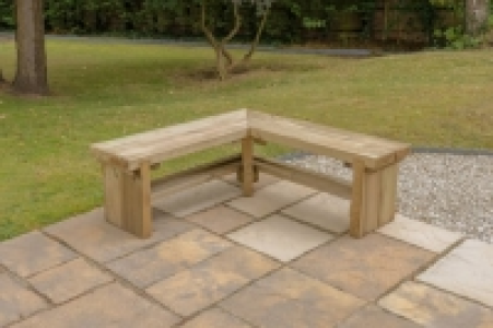 Wickes  Forest Garden Double Corner Sleeper Bench - 1.2m