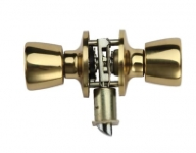 Wickes  Wickes Passage Door Knob Set - Brass 1 Pair