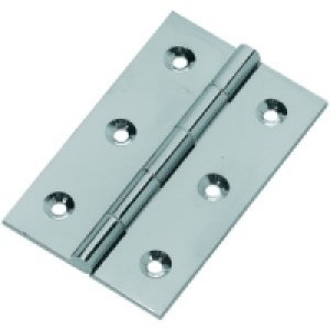 Butt Hinge Chrome Plated Brass 76mm PK3