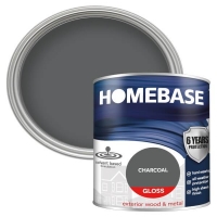 Homebase  Homebase Exterior Gloss Paint - Charcoal 750ml