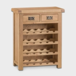 Cotswold Oak Wine Rack Natural 4 Shelves 2 Drawers £229.00