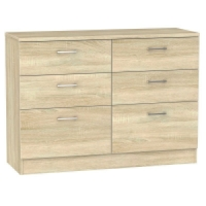 Elmsett Large Chest of Drawers Natural 6 Drawers £239.00