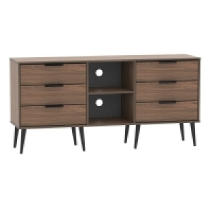 Drayton TV Unit Dark Brown 2 Shelves 6 Drawers £419.00