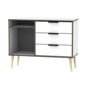 Drayton TV Unit Natural & White 2 Shelves 3 Drawers £289.00