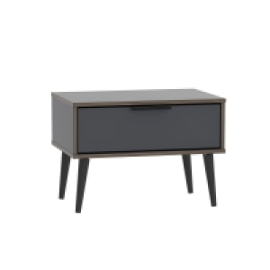 Drayton Side Table Natural & Black 1 Drawer £139.00