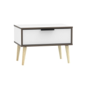 Drayton Side Table Natural & White 1 Drawer £139.00