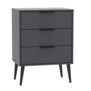 Drayton Midi Chest of Drawers Black 3 Drawers £199.00