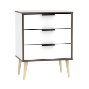 Drayton Chest of Drawers Natural & White 3 Drawers On Legs £229.00