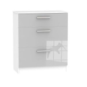 Buxton Chest of Drawers White & Grey 3 Drawers - 88.5cm £189.00