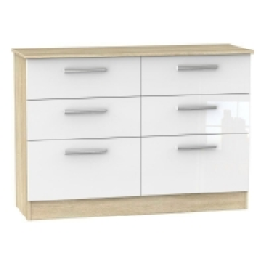 Buxton Large Chest of Drawers Natural & White 6 Drawers £289.00