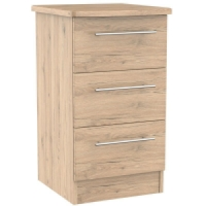 Colby Slim Bedside Table Natural 3 Drawers £139.00