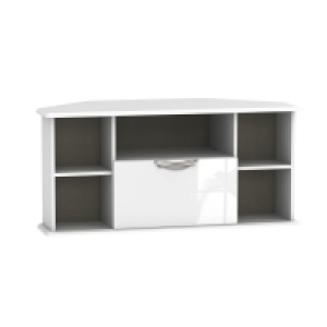 Weybourne Corner TV Unit White 5 Shelves 1 Drawer £309.00