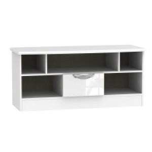 Weybourne TV Unit White 5 Shelves 1 Drawer £259.00