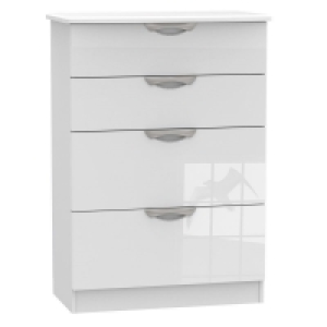 Weybourne Tall Chest of Drawers White 4 Drawers £289.00