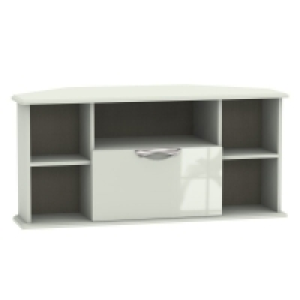 Weybourne Corner TV Unit Off-white 5 Shelves 1 Drawer £309.00