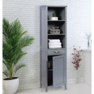 Tall Storage Bathroom Cabinet - Grey Colour £124.00