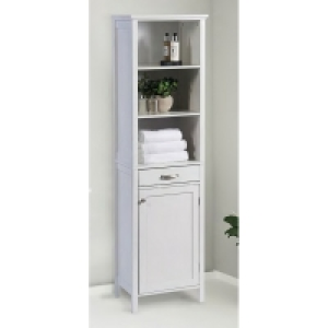 Tall Storage Bathroom Cabinet - White Colour £124.00