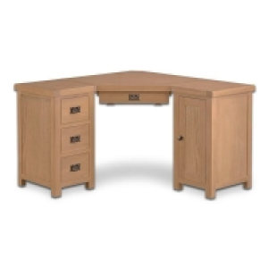 Cotswold Oak Corner Desk Natural 3 Drawers £499.00