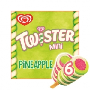 Tesco  Twister 6 Mini Pineapple I/Cream Lollies 300Ml