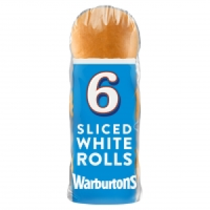 Warburtons 6 Soft & Sliced White Rolls £1.40