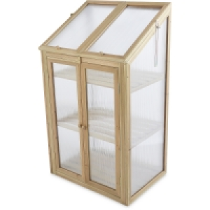 Aldi  Wooden Mini Greenhouse Natural