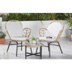 Aldi  Gardenline Petal Rattan Bistro Set