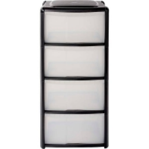 4 Drawer Storage Tower - Black £24.00