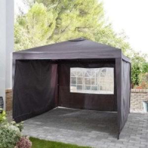 RobertDyas  Monaco 3m x 3m Folding Gazebo with Sides - Grey