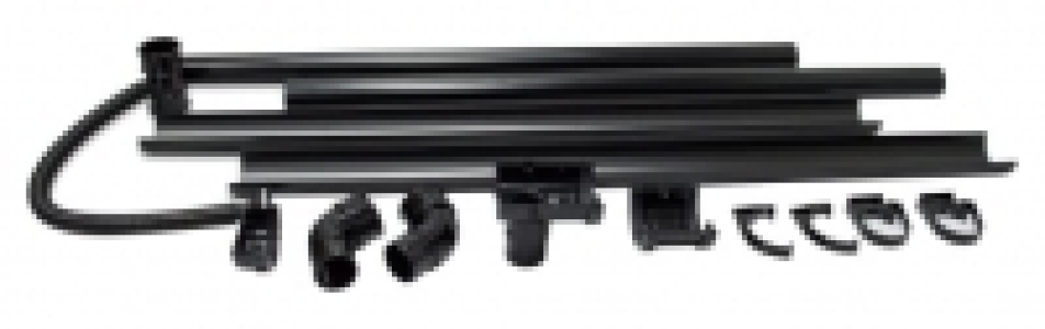 FloPlast MiniFlo Half Shed Water Butt Guttering Pack - Black