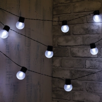 BMStores  10 Solar Frosted Bulb String Lights