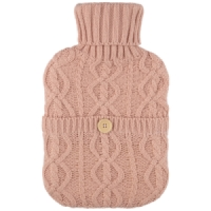 Knitted Hot Water Bottle 2L - Blush