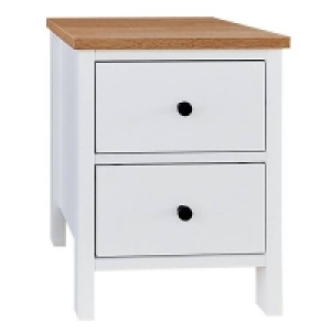 Ren 2 Drawer Bedside Table - White £66.00