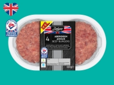 Lidl  Deluxe 4 Aberdeen Angus British Beef Burgers
