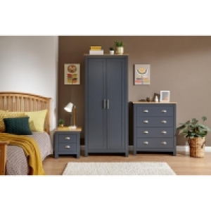 Lancaster 3 Piece Bedroom Furniture Set Blue £344.00