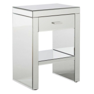 Venetian Bedside Table Mirrored Mirrored 1 Drawer £184.00