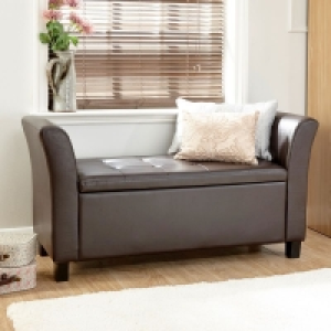 Verona Window Seat Faux Leather Brown £109.00