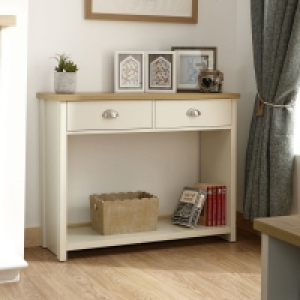 Lancaster Console Table Cream 1 Shelf 2 Drawers £104.00