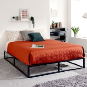 Platform Double Bed Metal Black 4 x 6ft £144.00
