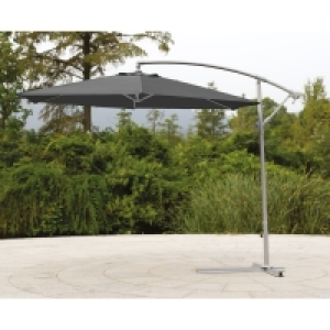 BMStores  Deluxe Hanging Parasol 3m - Grey