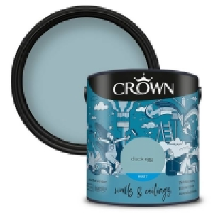 Crown Walls & Ceilings Matt Emulsion Paint Duck Egg - 2.5L £18.00
