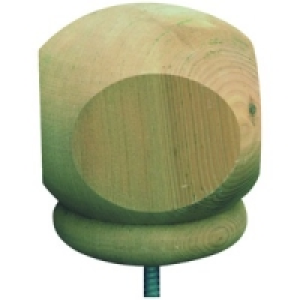 Wickes Squared Ball Deck Post 93x77x77mm Green £2.24