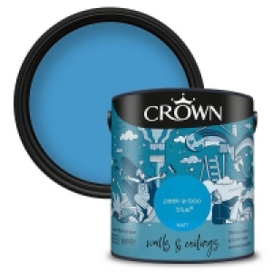 Crown Matt Emulsion Paint Peek-a-Boo Blue - 2.5L £18.00