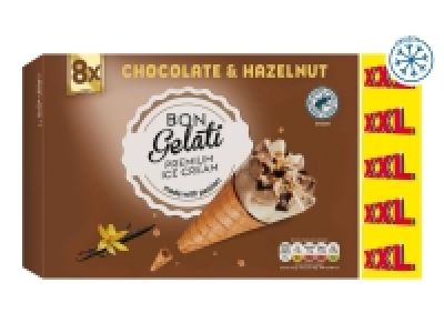 Bon Gelati Chocolate < Hazelnut Ice Cream Cones
