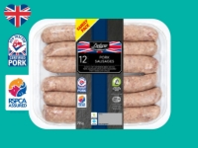 Deluxe 12 British Pork Sausages £4.49