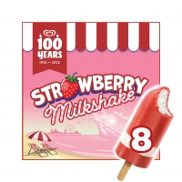 Iceland  Walls Strawberry Milkshake Ice Cream Sticks 8 x 62 ml