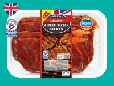 Birchwood 4 Habanero British Beef Sizzle Steaks