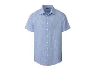 Lidl  Livergy Mens Seersucker Short- Sleeve Shirt