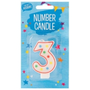 Poundland  3 Birthday Candle